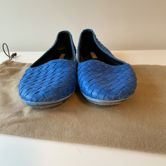 Bottega Veneta women’s intrecciato blue flats 36.5 - Picture 8 of 9
